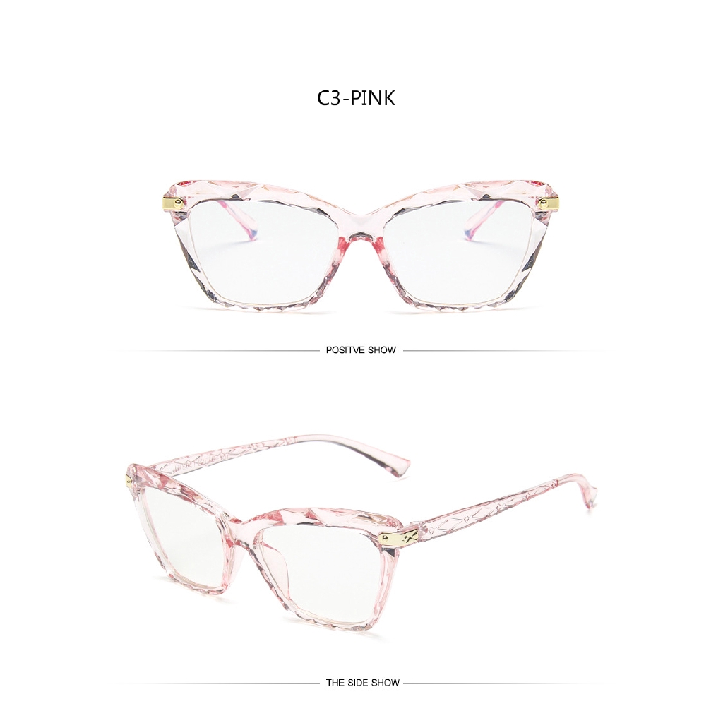 Mắt Kính Gọng Đa Giác Chống Ánh Sáng Xanh Thời Trang