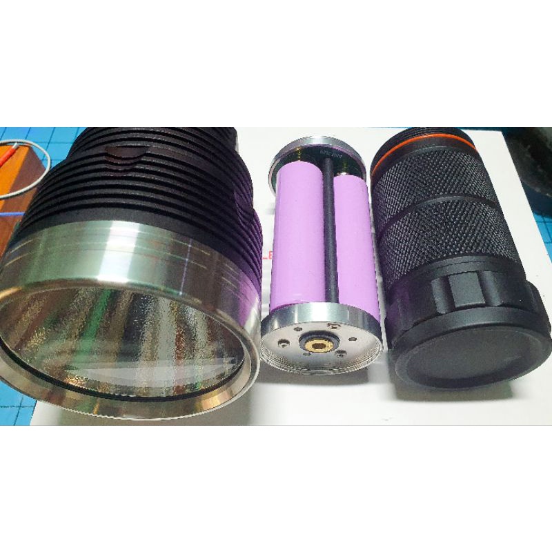 Đèn pin mod 1 led mạnh nhất thế giới led SFY55 6v công suất 500w quang thông 45000 lumen  tầm xa 1000m