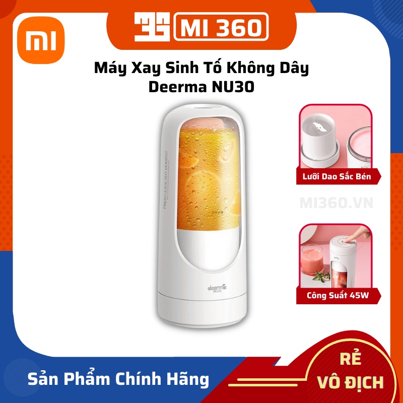 Máy Xay Sinh Tố Cầm Tay Không Dây Deerma NU30✅ Hàng Chính Hãng