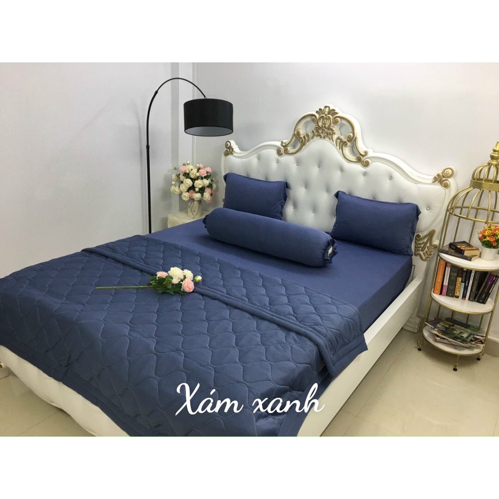Drap thun hàn lạnh loại 1, bộ ga giường thun trơn Hàn Quốc 4 món | BigBuy360 - bigbuy360.vn