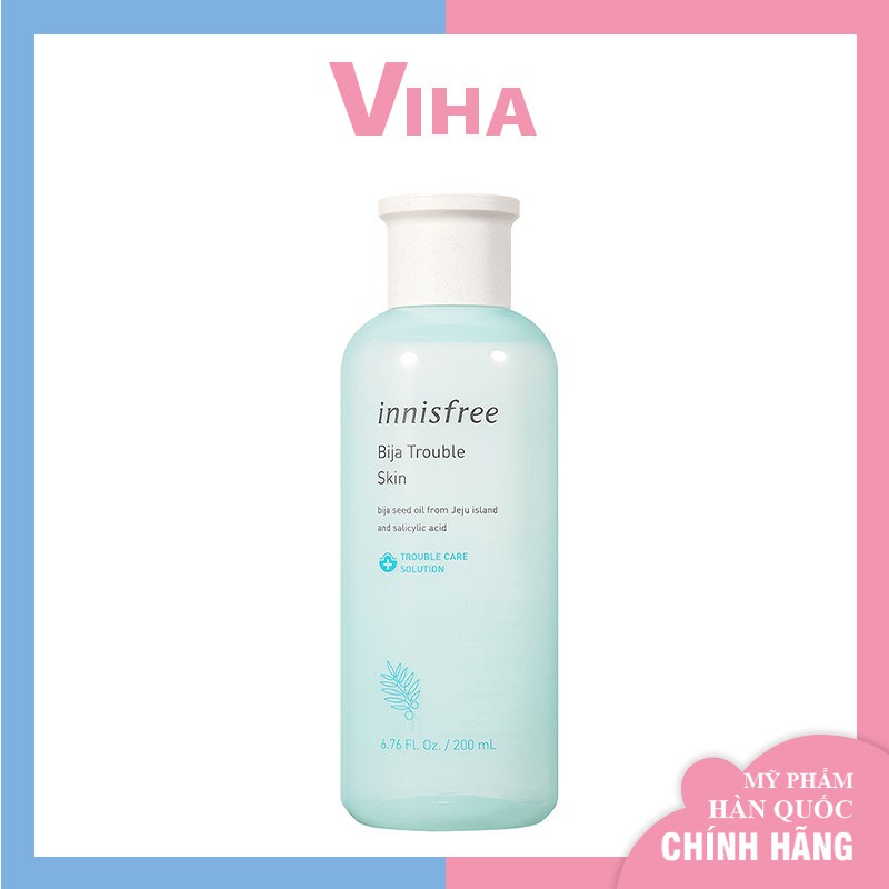 Toner Nước cân bằng da Innisfree Jeju Bija Trouble Skin VH09