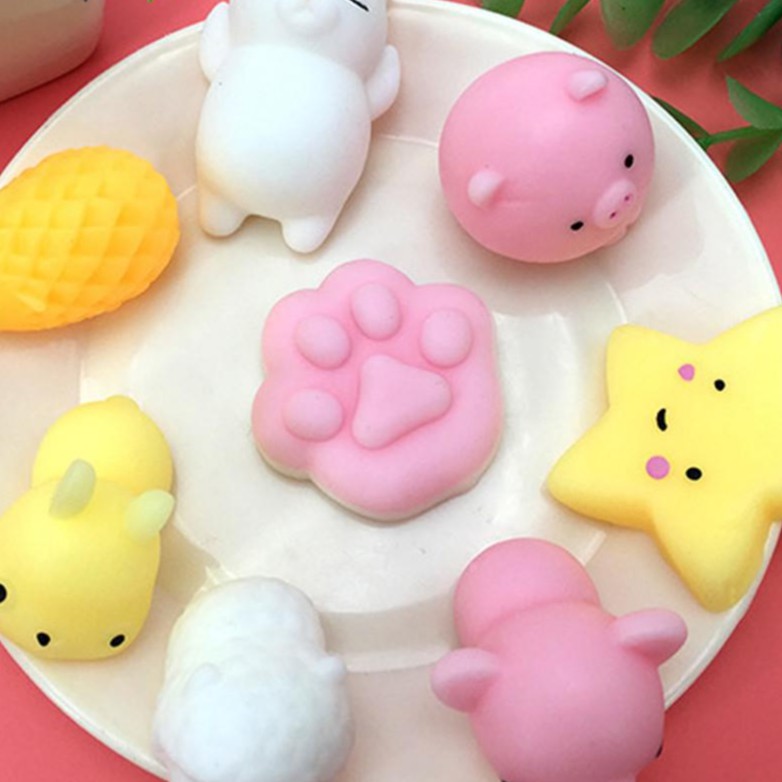 Đồ Chơi Mochi  pilu Hình Thú ngẫu nhiên mềm mịn dẻo bóp thích