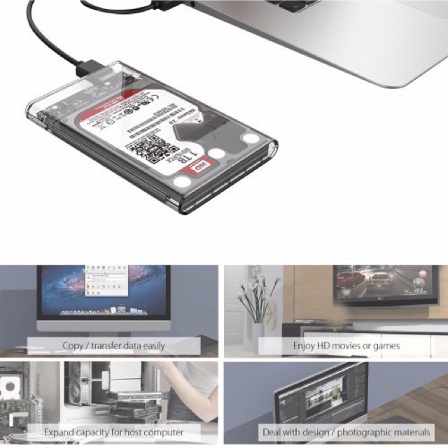 Vỏ Đựng Ổ Cứng Ngoài USB 3.0 2.5inch SATA3 5Gbps