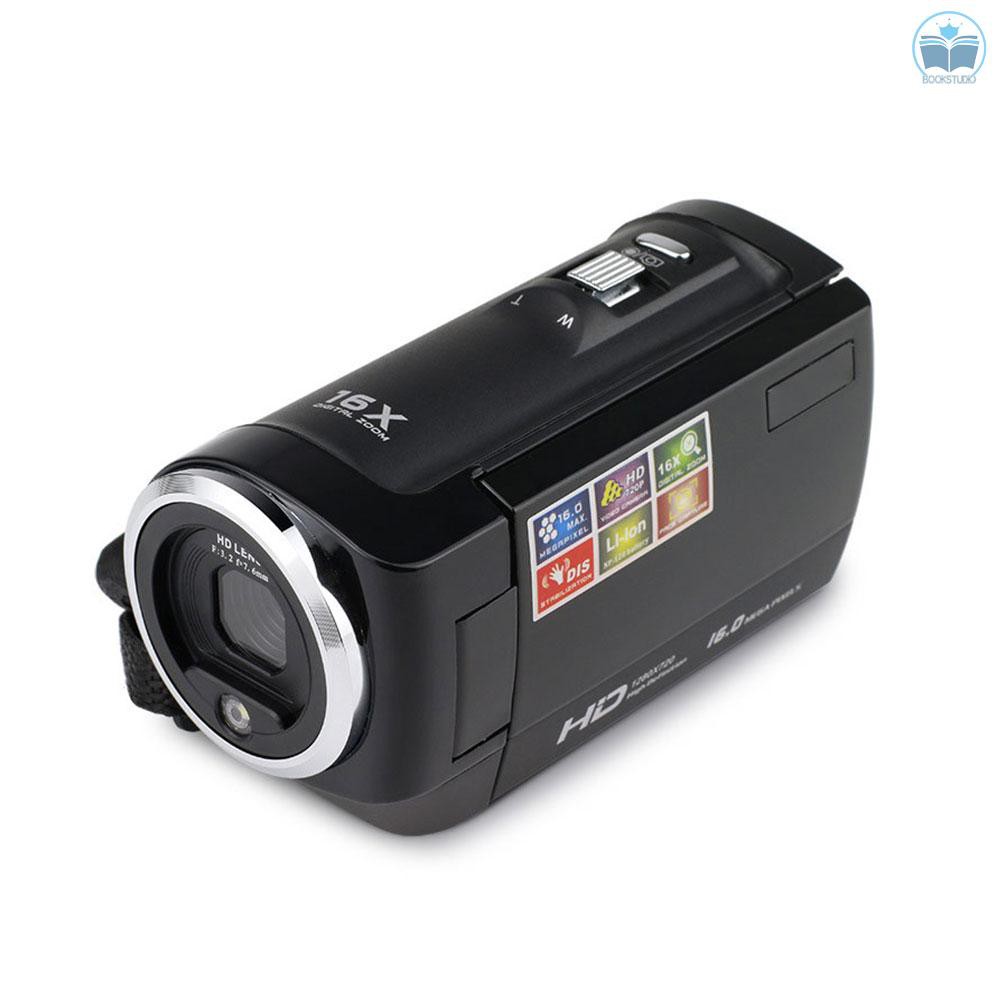 Video Camera Camcorder Vlogging Camera FHD 1080P 16MP 16x Digital Zoom 2.7 Inch 270 Degree Rotatable LCD with Battery