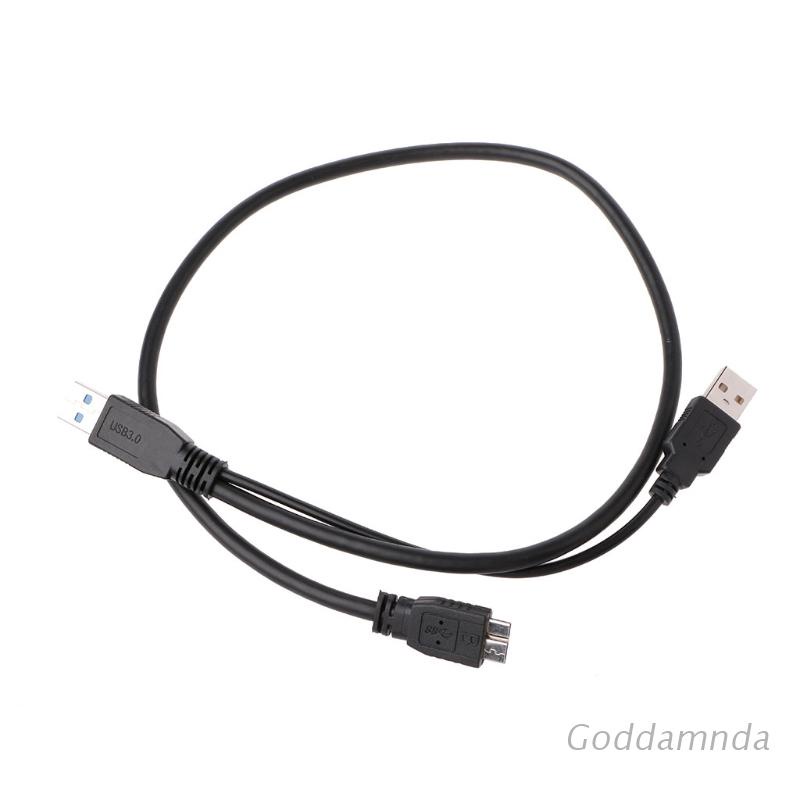 Dây Cáp Nối Dài Usb 3.0 Đầu Cắm Sang Đầu Cắm Micro B Cho Ổ Cứng Y Splliter