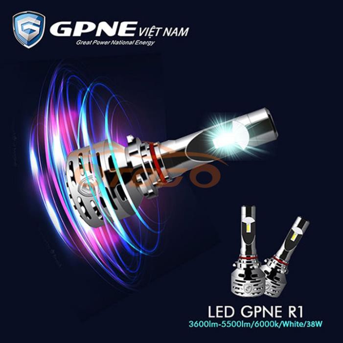 Bộ Đèn Led GPNE R4 Chân H11 55W Có Canbus Chính Hãng , Cho Xe Con 12V Và Xe Tải 24V