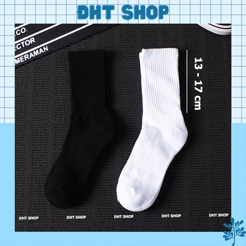 Tất nam nữ cổ cao thể thao, vớ nam nữ thời trang chất lượng cao co giãn 4 chiều - DHT SHOP