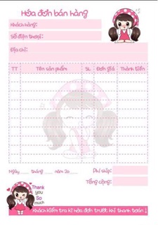 combo 2 cuốn Hóa đơn - bill bán hàng( 1 liên - 2 liên )