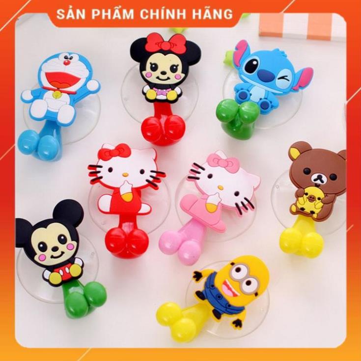 Móc treo bàn chải đánh răng hình thú hút dính tường