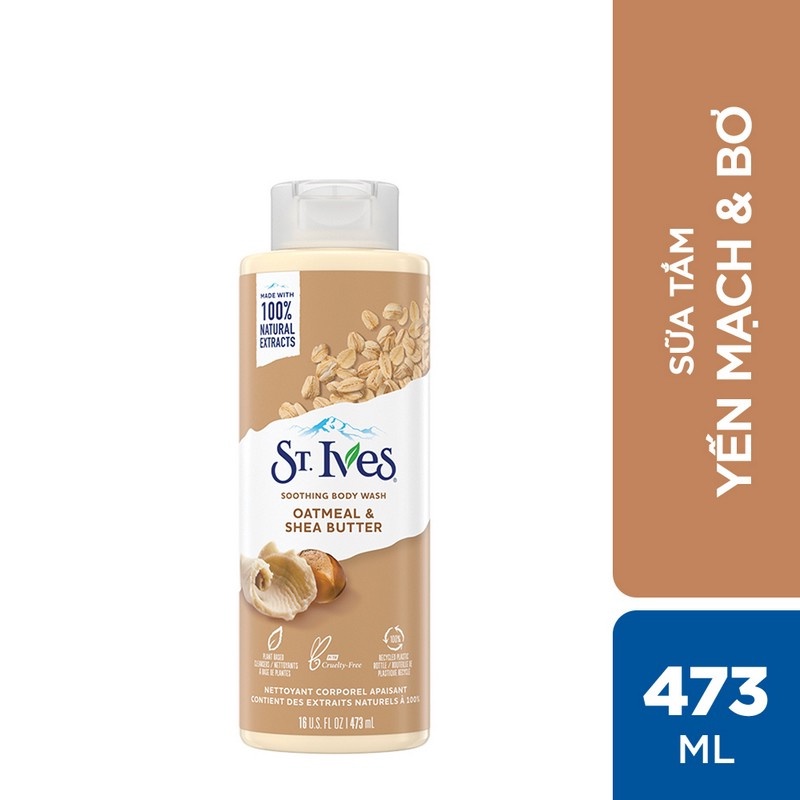 Sữa tắm tẩy da chết dưỡng da St.Ives 473ml/650ml tẩy tế bào chết