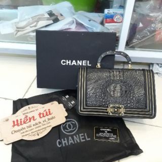 Túi hộp da cá sấu