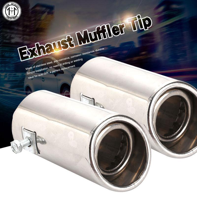 TIME Exhaust Tail Car Tail Pipe Diameter 51-51mm Noise Reduction Stainless Steel