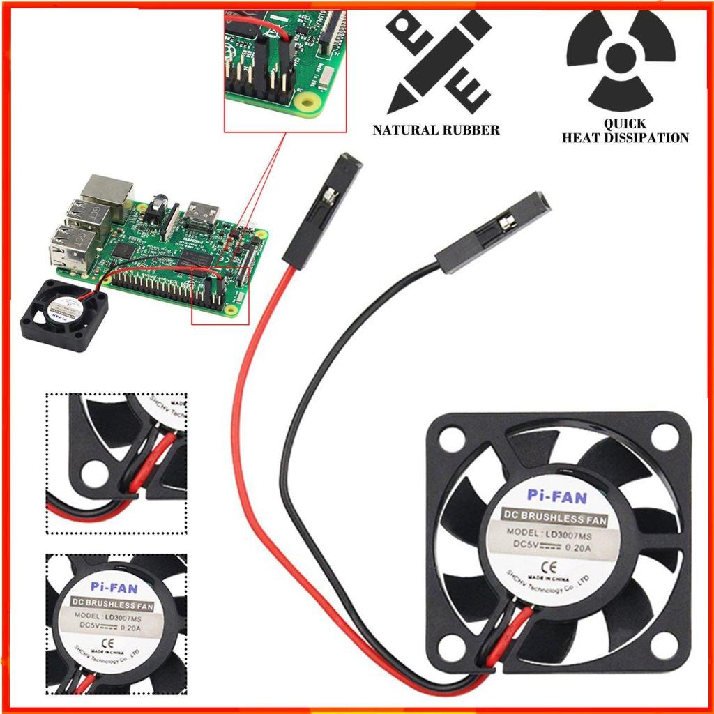 Quạt Tản Nhiệt 5v 3.3v Cho Raspberry Pi 4 B / 3b + / 3b / 2b / B + Cpu /