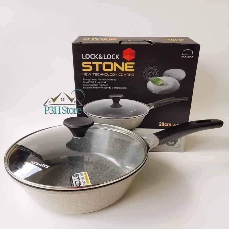 Chảo sâu lòng có nắp Lock&Lock dòng Stone 7 lớp 28cm LCA6285D-IH