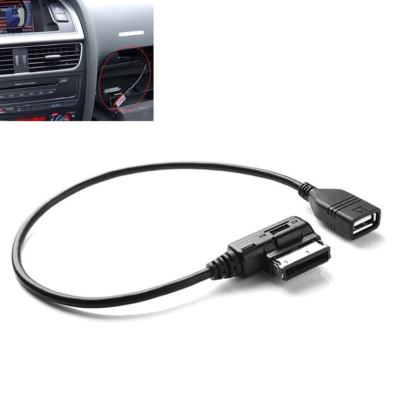 Dây cáp chuyển đổi giao diện âm thanh AMI MMI AUX sang USB cho xe hơi Audi