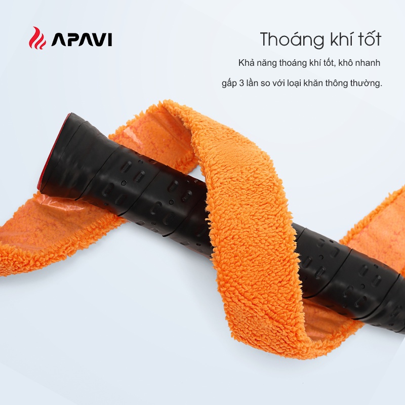 Quấn Cán Vải APAVI AG-110 chất liệu microfiber sợi siêu nhỏ thoáng khí, thấm hút mồ hôi, mềm mịn êm tay, kháng khuẩn tốt