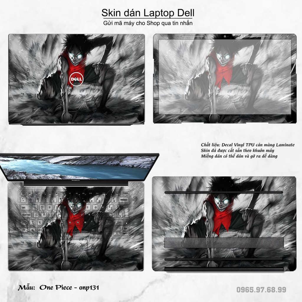 Skin dán Laptop Dell in hình One Piece _nhiều mẫu 15 (inbox mã máy cho Shop)