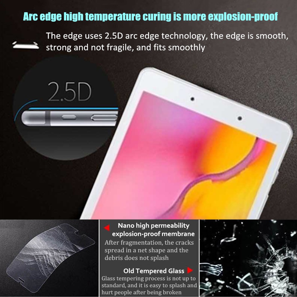 Kính Cường Lực Cho Samsung Galaxy Tab S8 S7 S6 S5e S4 S3 S2 Ultra Plus FE A8 X200 X205 A7 Lite 8.7 10.1 10.5 8.0 T290 T295 T220 T225 P610 P615 T510 T500505