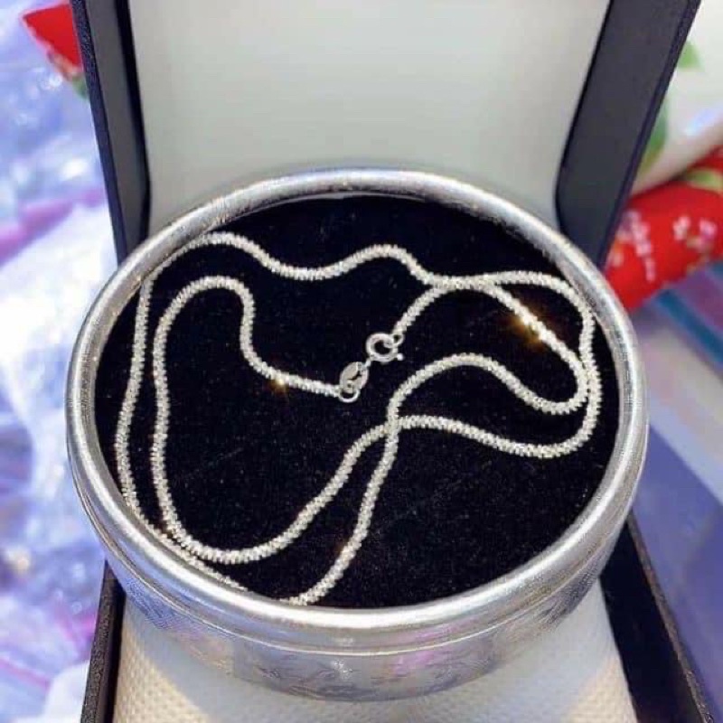 Dây chuyền nữ Bạc, dây xù thời trang thiết kế thời thượng dây bền sáng đẹp Mainomi Shop Bạc Xinh