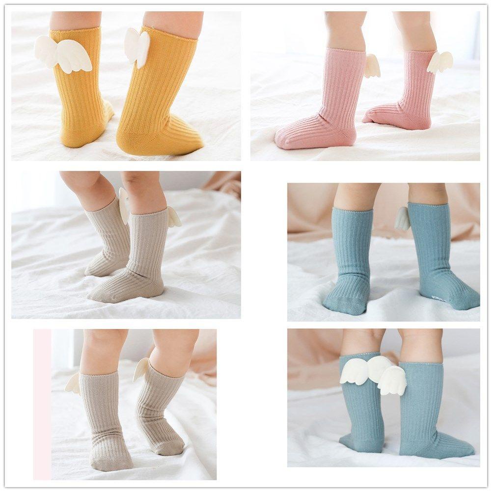 MIHAN1 Vớ Cotton Mềm Cổ Cao Qua Gối Thời Trang Hè Thu Cho Bé
