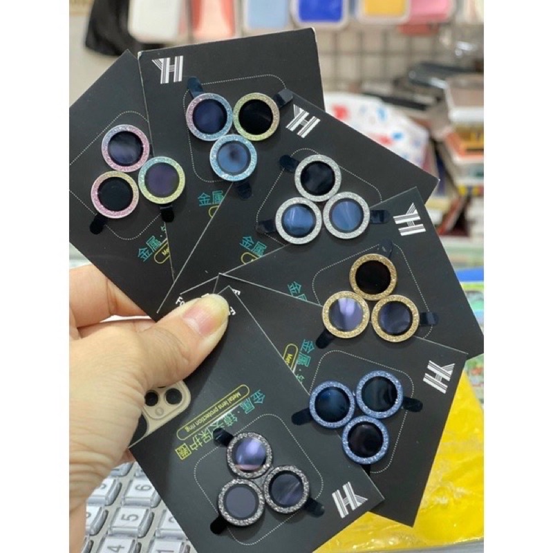 Kính cường lực camera nhũ kim tuyến iphone 13PRO / 13PROMAX / 12PRO / 12PROMAX / 11PRO / 11PROMAX