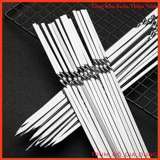Set 10 Que Xiên Nướng Thịt Inox cao cấp