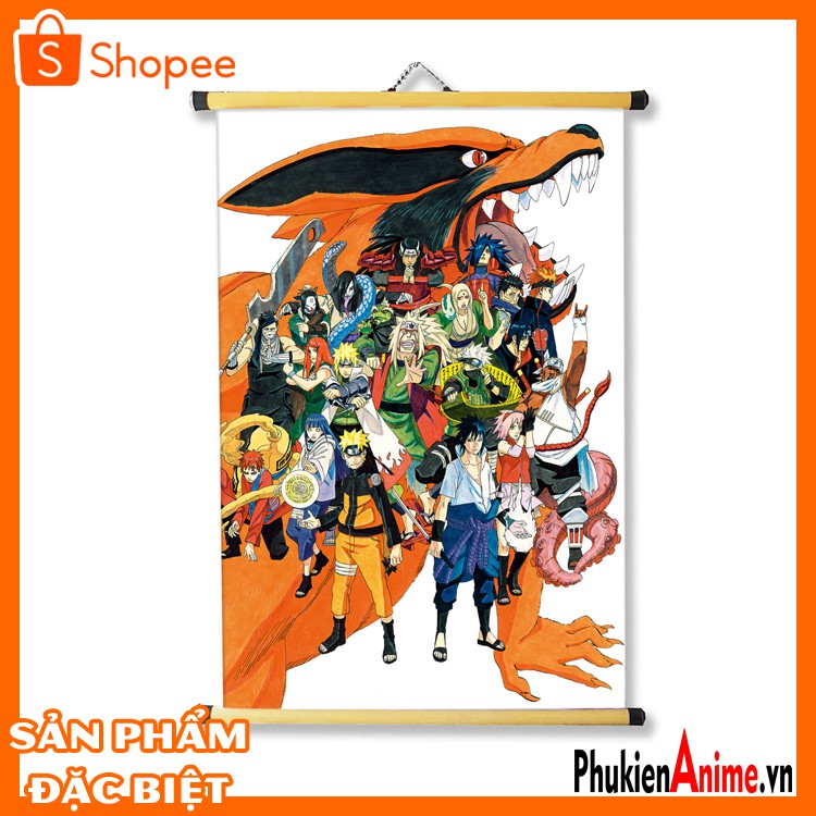Shop Anime Hcm - Tranh treo vải 40x60 Anime Naruto mẫu 2