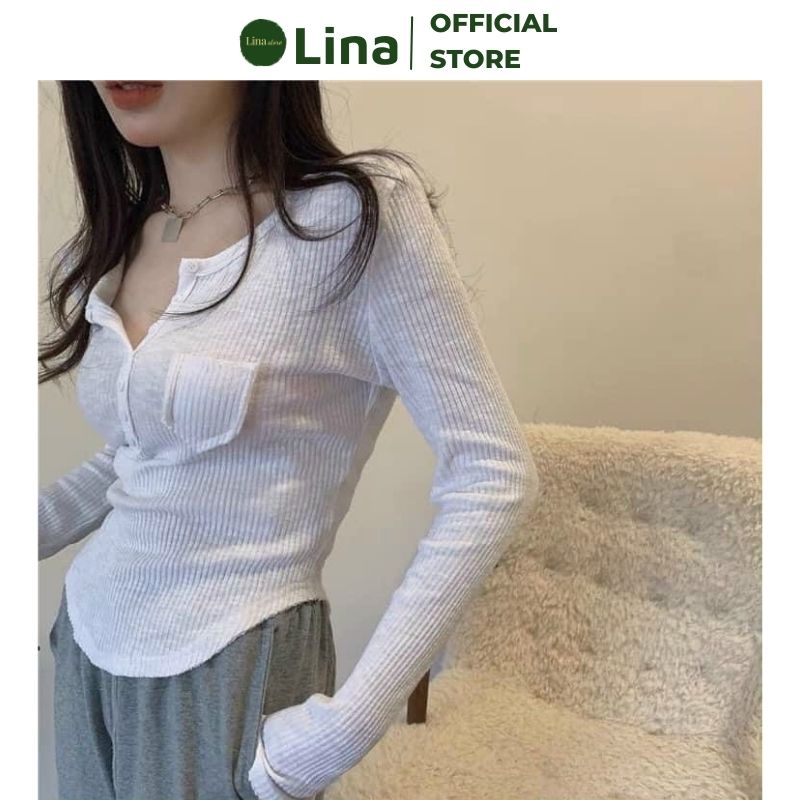 Áo Thun Áo Body Dài Tay Nữ Chất Liệu Tăm Lạnh Không Bai Xù LINASTORE 034