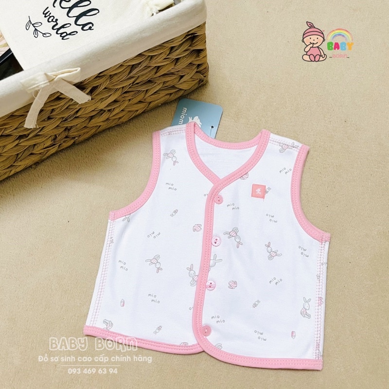Áo gile cotton 2 lớp Mio mio dày dặn, mềm ấm cho bé
