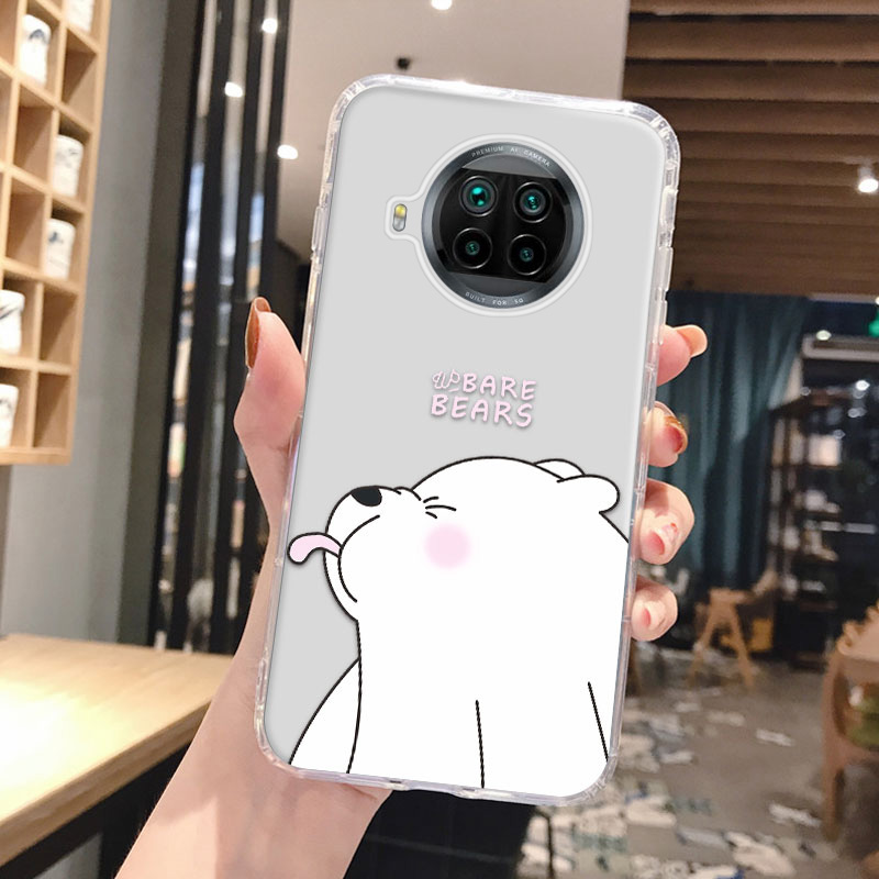 Cute Bear Cheap Case for A9 F11Pro F5 F9 A37 A5 A52 A53 2020 A7 A8 Realme 5 5S 5i 6i 7 Pro 7i C12 C15 C17 Narzo10 A 20Pro Reno4 4G  Airbag Anti-fall Camera Protection Clear Cover