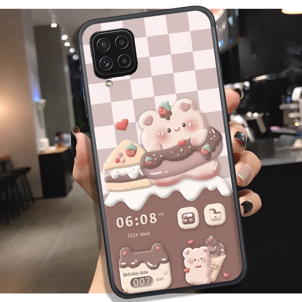 Ốp Lưng SamSung A12 5G - A22 4G - A22 5G - M32 - M33 -  53 , In Hình Gấu Socola Đẹp và Đáng Yêu.