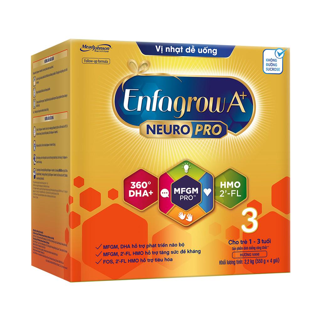 Sữa bột Enfagrow A+ Neuropro 3 - FL HMO Vị Nhạt Dễ Uống Enfa – 2.2kg