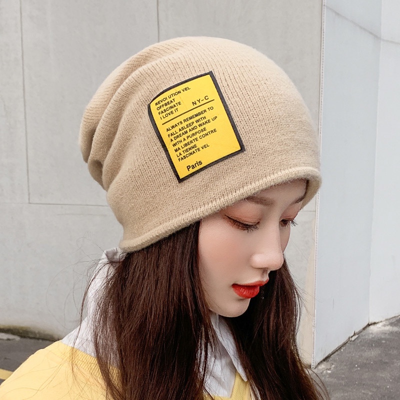 Mũ Dệt Kim Dày Vá  Thời Trang Thu đông Phong Cách Hàn Quốc Dành Cho Nữ
