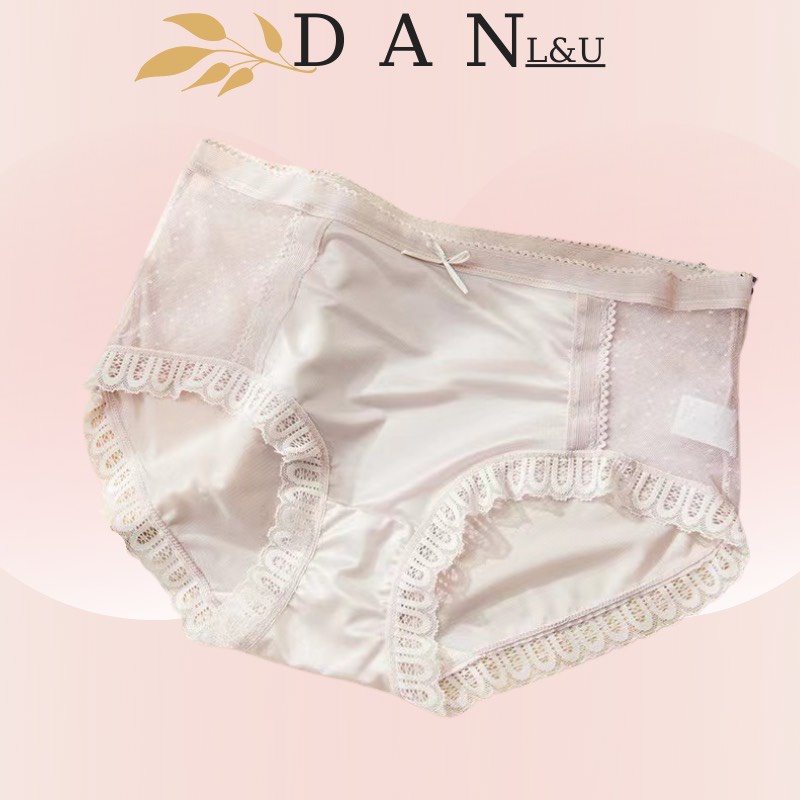 Quần Lót Cotton Phối Ren Siêu Mềm Mịn Co Dãn Thoáng Mát DAN L&amp;U 3031