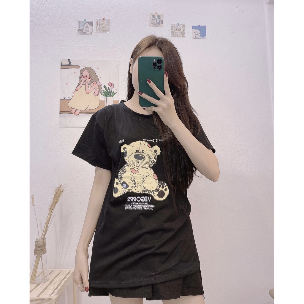 Áo Thun Nữ Cotton Hàng QC Cao Cấp Free Ship, Áo Dáng Rộng In Hình Gấu Cute Rõ Nét Giá Rẻ Chất Đẹp Vải Mát Mịn, MN7 | BigBuy360 - bigbuy360.vn