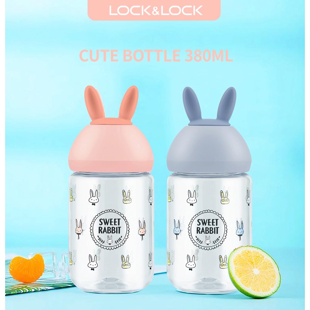 Bình Nước Trẻ Em Lock&amp;Lock Cute Bottle ABF652 380ml - Hàng Chính Hãng