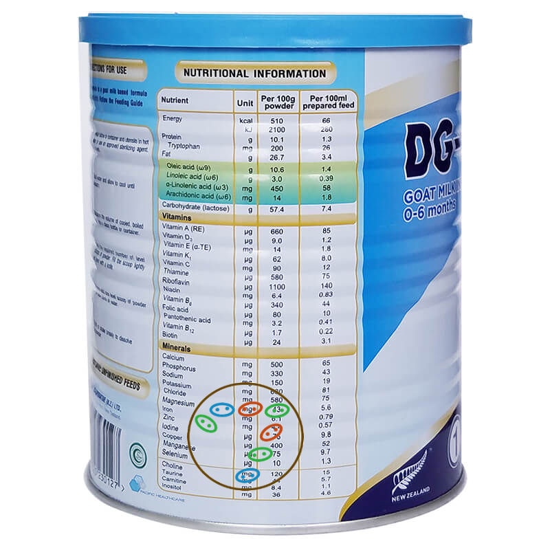 Sữa Dê Công Thức DG1 400gr