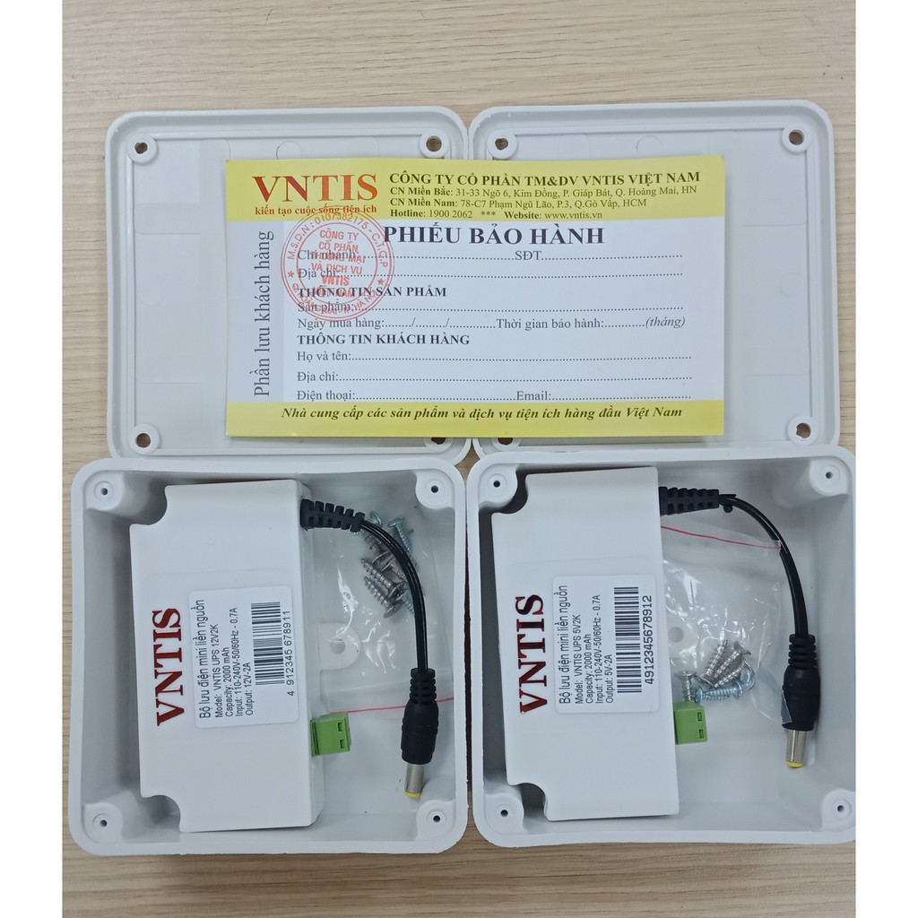 Bộ lưu điện mini liền nguồn VNTIS 5v-2A |bộ lưu điện|bộ lưu điện camera|bộ lưu điện ups|bo luu dien