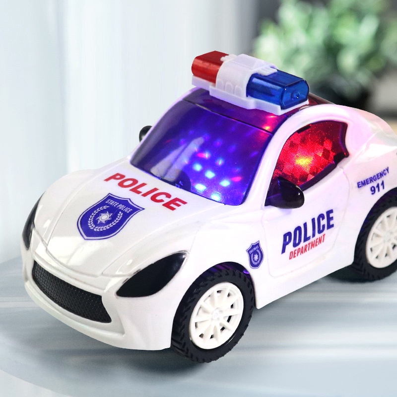 Đồ chơi xe ô tô cảnh sát xoay 360, có đèn, có còi hú loại xịn cho bé