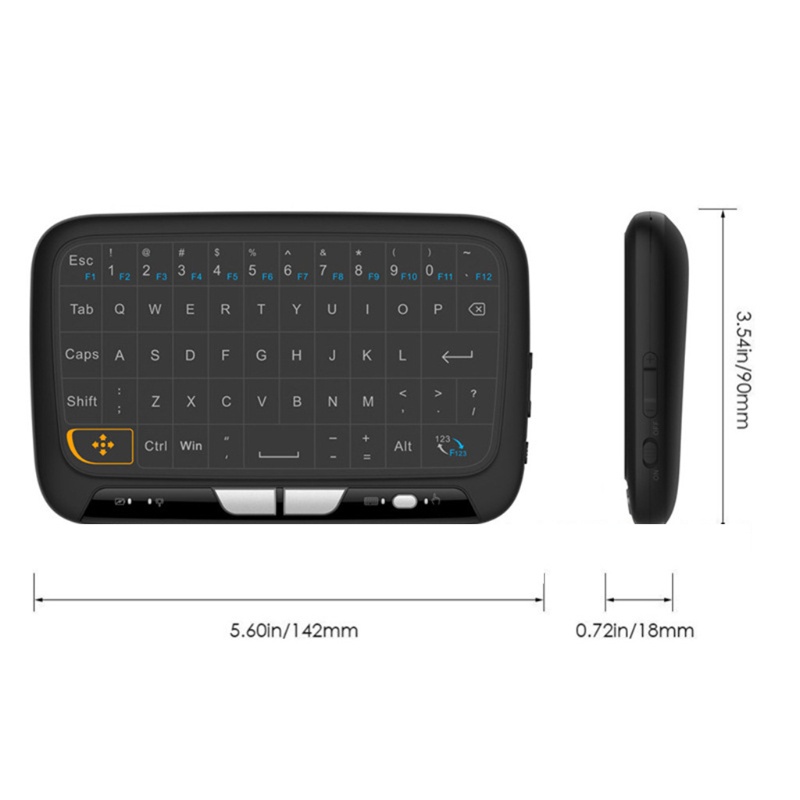 Bàn Phím Không Dây btsg h18 2.4GHz Có Màn Hình Cảm Ứng Cho Android TV Box PC Laptop Htp IPTV