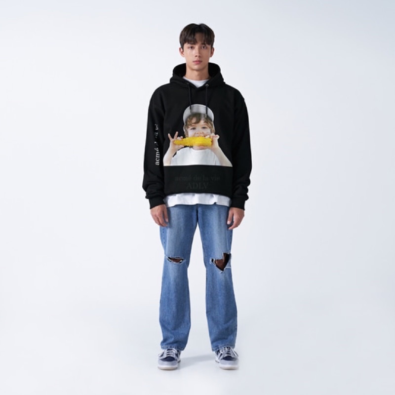 [Nỉ bông cao cấp] Áo hoodie ADLV in hình bé ăn ngô