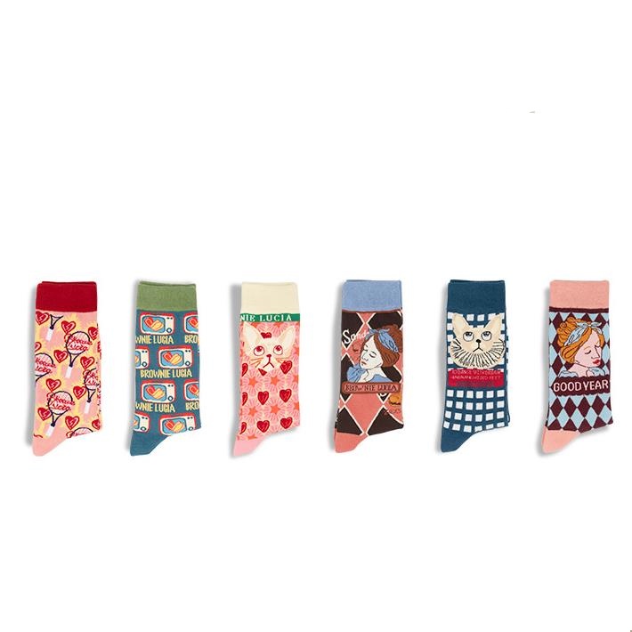 Vớ WAFNHA D174 chất liệu cotton dày dặn họa tiết hoạt hình dễ thương
