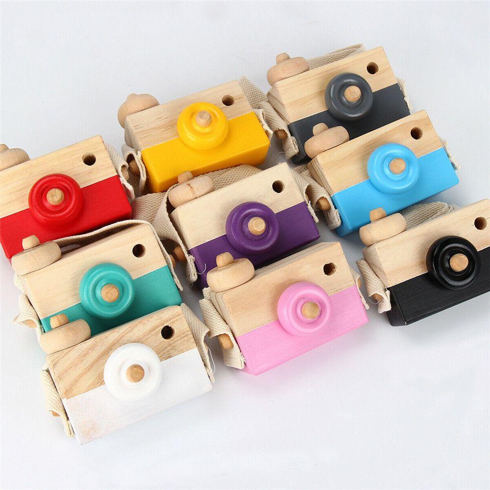 SUSANS đồ chơi máy ảnh trẻ em bằng gỗ Đồ chơi cho trẻ mầm non trang trí nhà dễ thương