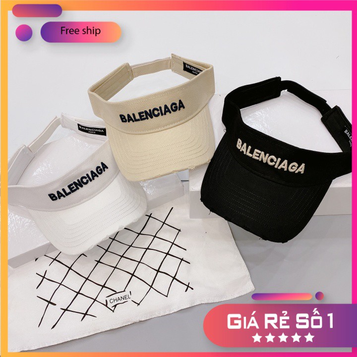 MŨ NỬA ĐẦU BALENCIAGA ❤️ KIỂU DÁNG THỂ THAO, LOGO THÊU NỔI 3D, CHẤT LIỆU KAKI 100% COTTON, SẴN 3 MÀU ĐEN, BE,TRẮNG