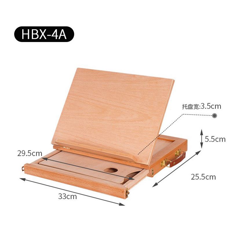Giá vẽ để bàn kèm khay pha màu HBX-4A