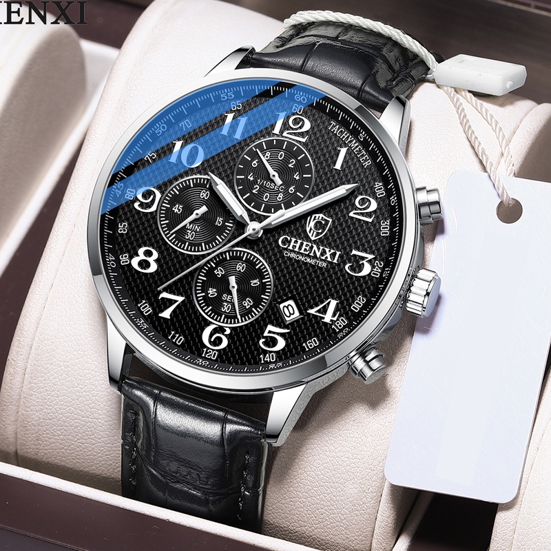 Mới Đồng Hồ Đeo Tay Nam Hiển Thị Số Ả Rập CHENXI