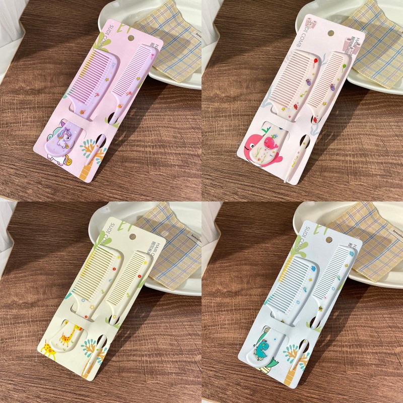 Set 2 Lược Chải Tóc Hình Bánh Macaroon Dễ Thương Cho Bé Gái