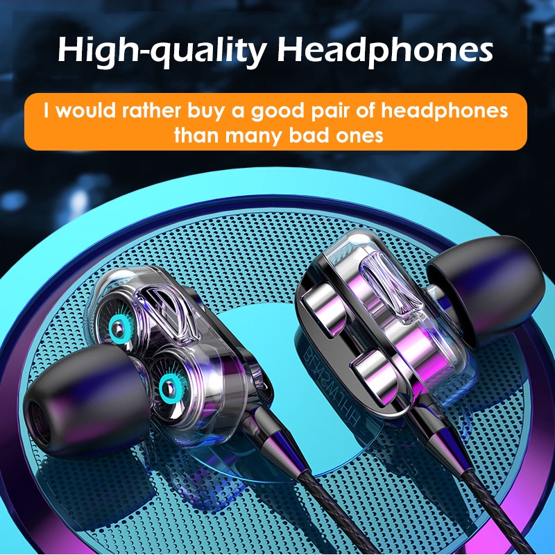 Tai nghe nhét tai âm bass hifi 4D có mic chất lượng cao tiện dụng