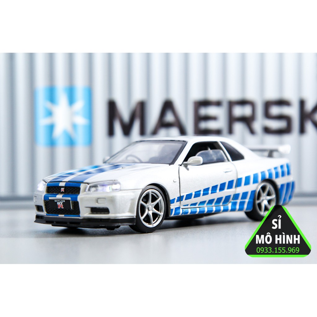 [ Sỉ Mô Hình ] Mô hình xe đua Nissan Skyline GTR phim Fast and Furious 1:32