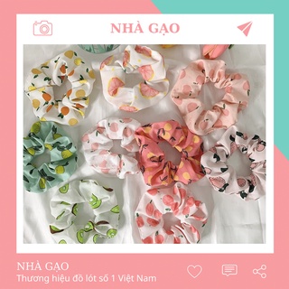 Buộc Tóc Scrunchies Hình Trái Cây Dễ Thương Phong Cách Hàn Quốc